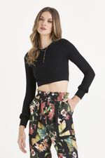 BLUSA CROPPED RIBANA LISA MANGA LONGA
