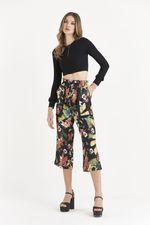CALÇA CROPPED PENA FLORAL