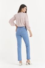 CALÇA JEANS PERNA RETA C/ NERVURA