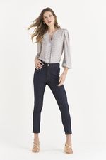 CALÇA SKINNY CINTURA ALTA LAV. ESCURA