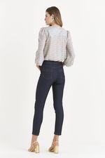 CALÇA SKINNY CINTURA ALTA LAV. ESCURA