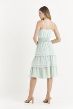VESTIDO LISO MIDI FLOW C/ PREGAS