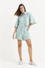 SHORT TWILL LISO C/ BOLSO FRENTE