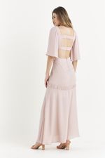 VESTIDO LONGO LISO C/ ELÁSTICO COSTAS