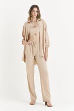 MAXI CAMISA LISA TWILL MELANGE