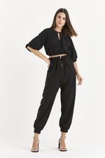 BLUSA CROPPED MANGA LONGA LISA CONFORT