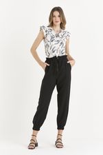 CALÇA LISA CONFORT C/ CANALETA E ZÍPER FRENTE