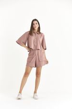 CAMISA CROPPED LISA TWILL AMPLA