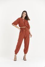 BLUSA CROPPED MANGA LONGA LISA CONFORT