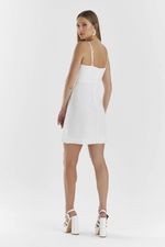 VESTIDO CURTO LISO CORPETE DOBBY