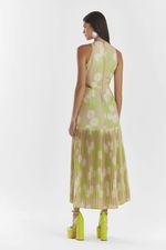 VESTIDO LONGUETE CITRUS COM PLISSADO
