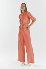 CALÇA LISA SLUB C/ CANALETA