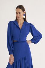 BLUSA LISA TWILL C/ MANGA LONGA