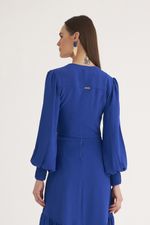 BLUSA LISA TWILL C/ MANGA LONGA
