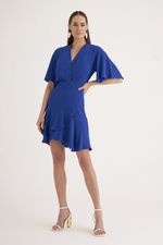 VESTIDO CURTO LISO TWILL BLUSA KIMONO