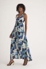 VESTIDO LONGO CALÇADÃO C/ SAIA GODÊ