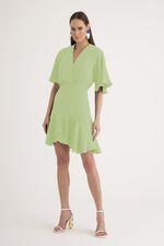 VESTIDO CURTO LISO TWILL BLUSA KIMONO
