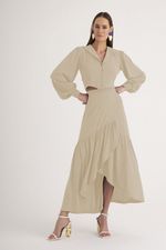 SAIA MIDI LISA TWILL MOULET