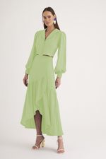 SAIA MIDI LISA TWILL MOULET