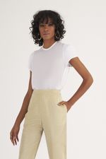T-SHIRTE LISA EM CREPE C/ FENDA LATERAL