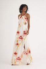 VESTIDO LONGO FLORAL BEIRA MAR