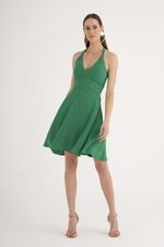 VESTIDO CURTO FLOW C/ PALA RECORTADA