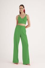 CALÇA PERNA RETA LISA ALFAIATARIA SATIN SHINE