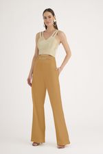 PANTALONA LISA ALFAIATARIA C/ CORRENTE OURO