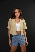 SHORT JEANS CURTO COM RECORTES