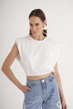 BLUSA DE MALHA C/ OMBREIRA E PEDRARIA FRENTE