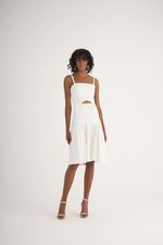 VESTIDO MALHA JACQUARD C/ ABERTURA FRENTE