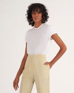 T-SHIRTE LISA EM CREPE C/ FENDA LATERAL