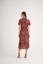 VESTIDO MIDI FLOR DA PRAIA C/ TRANSPASSE