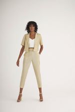 CALÇA CROPPED RETA ALFAIATARIA SHINE