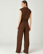 CALÇA LISA SLUB COM BOLSO FRENTE DUPLO