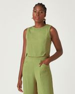 REGATA CROPPED DOBBY C/ FENDA FRENTE