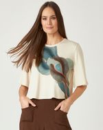 T-SHIRT DE MALHA AREIA COLORIDA