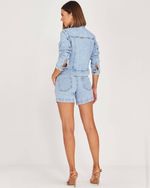 SHORT MÉDIO JEANS COM BOLSO DIFERENCIADO