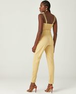 CALÇA RETA ALFAIATARIA LISA C/ TORÇÃO