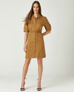 VESTIDO CHEMISE LINHO C/ CINTO TORÇÃO