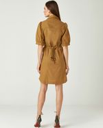 VESTIDO CHEMISE LINHO C/ CINTO TORÇÃO