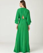 VESTIDO LONGO LISO TWILL MANGA KIMONO