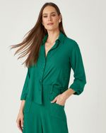 CAMISA LISA SLUB C/ ABOTOAMENTO LATERAL