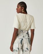 T-SHIRT LISA TWILL C/ DET. LAÇO