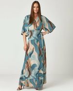 VESTIDO LONGO AREIA COLORIDA