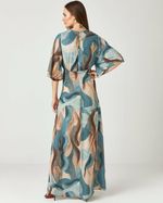 VESTIDO LONGO AREIA COLORIDA