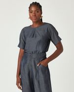 T-SHIRT JEANS LEVE C/ DET. PREGA