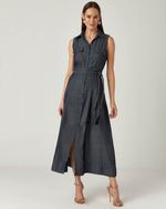 VESTIDO CHEMISE JEANS CAVA VERÃO