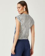 T-SHIRT CROPPED DE MALHA ANIMAL ARBÓREO
