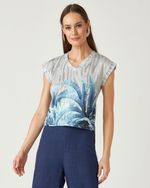 T-SHIRT CROPPED DE MALHA ANIMAL ARBÓREO